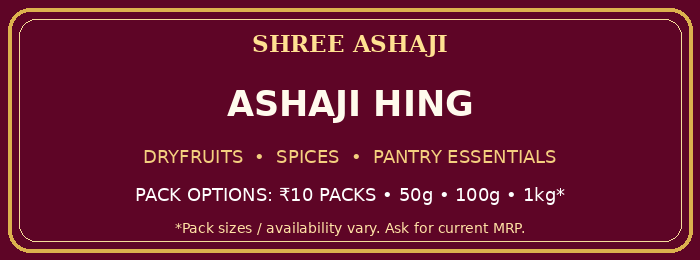 Shree Ashaji Ashaji Hing label