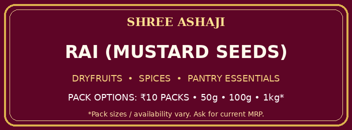 Shree Ashaji Rai (Mustard Seeds) label