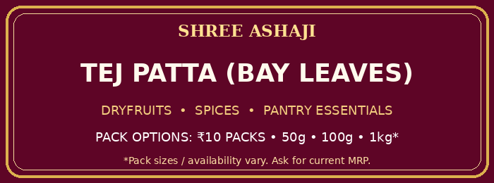 Shree Ashaji Tej Patta (Bay Leaves) label