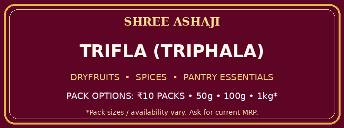 Shree Ashaji Trifla (Triphala) label
